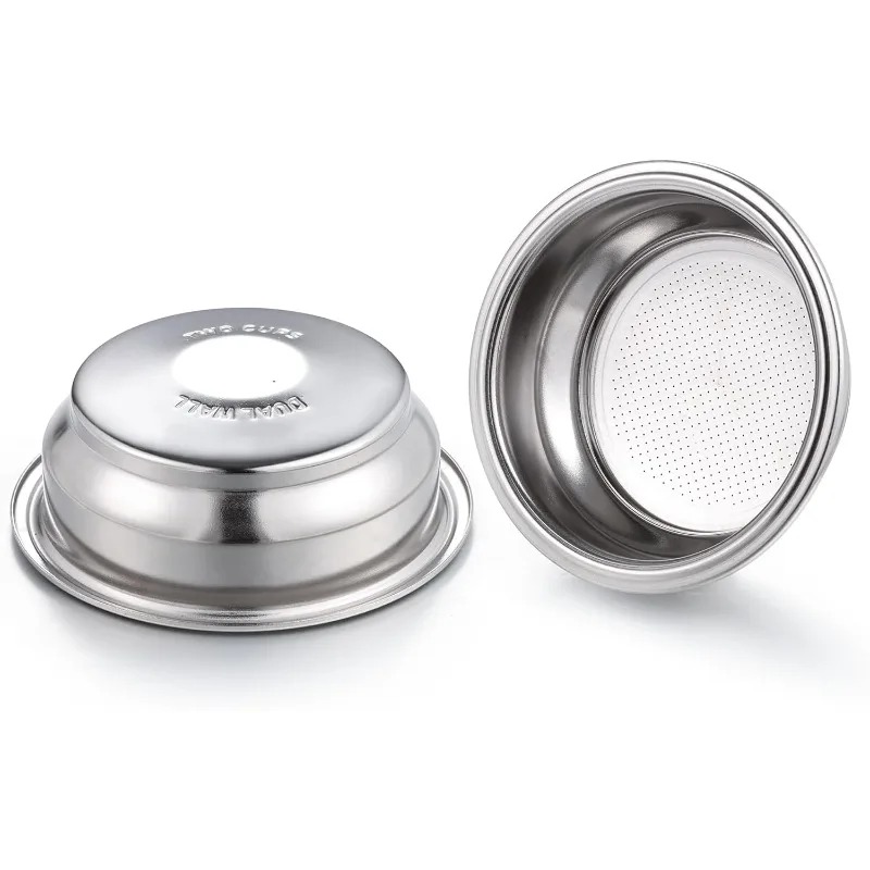 Coffee Tea Press - 高品質 2 個 58mm デュアルウォールフィルター デュアルウォールフィルター用