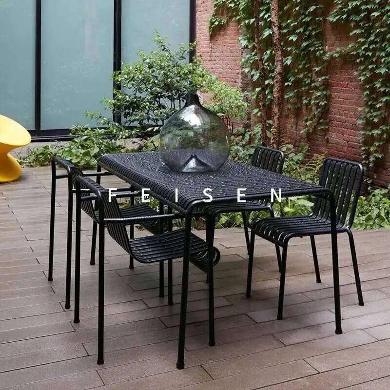 Coffee Tea For Garden - アイアンチェアショップ モダンテーブルとレジャー ミルクティーシンプルコーヒーショップ 中庭アートカラー屋外 屋外ガーデンチェアテーブル