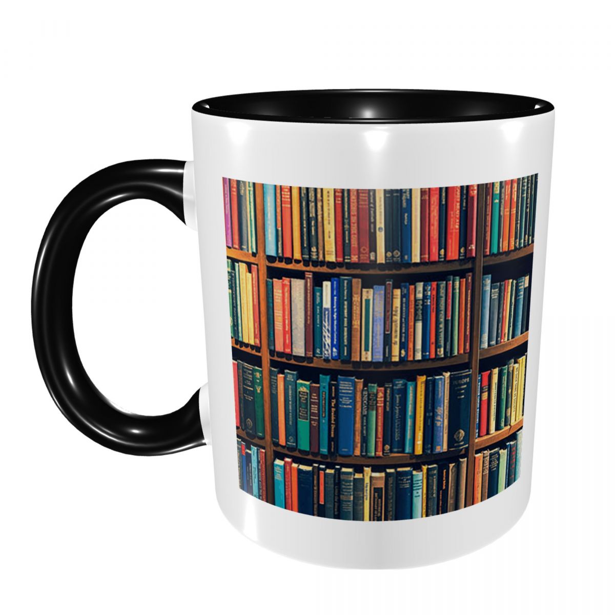 Coffee Tea Library - 教育図書館ブック1 マグカップ 面白いセラミックコーヒーカップ ティーマグ ミルクカップ ドリンクウェア