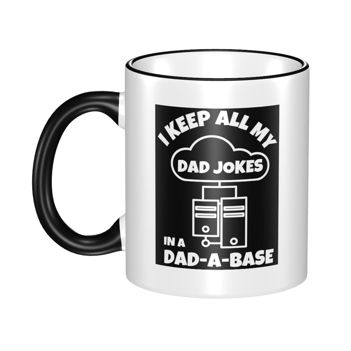 Coffee Tea Jokes - 父のジョークをすべて記録したダダベースマグカップ 面白いセラミックコーヒーカップ ティーカップ ミルクカップ ドリンクウェア 友達へのギフト