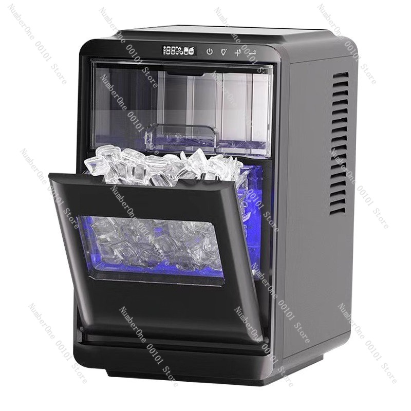 Coffee Tea Shop - 家庭用自動製氷機 12KG 24H 家庭用/業務用 ソリッドクレセントアイスキューブメーカー コーヒーショップ/ミルクティー用