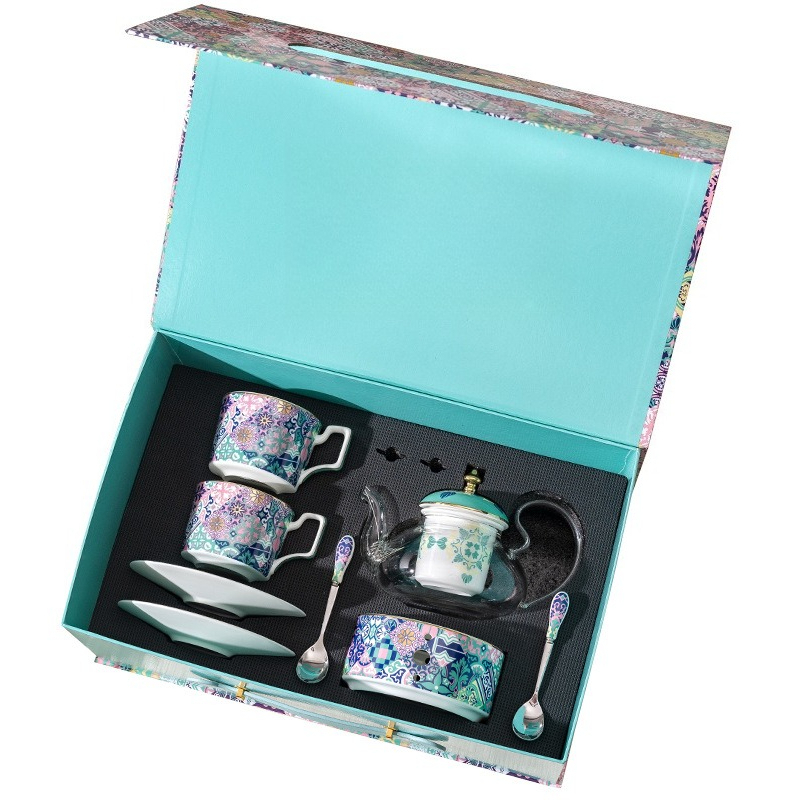 Coffee Tea For Garden - モロッコ風デジガーデンシリーズボーンチャイナコーヒーカップ＆ソーサーコーヒーセットアフタヌーンカメリアティーセットウォーターセット
