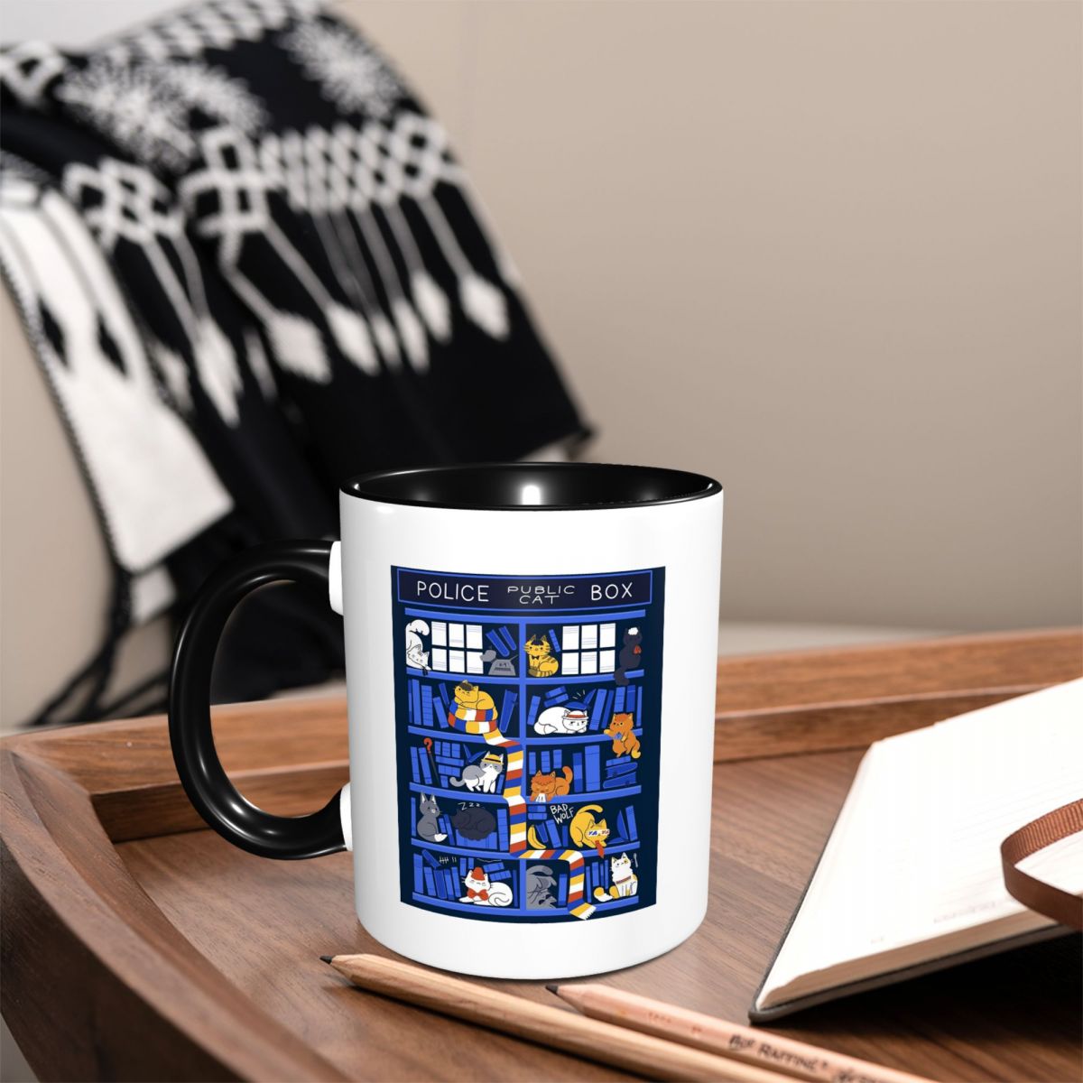 Coffee Tea Library - ライブラリーボックスフーマグ面白いセラミックコーヒーカップティーマグミルクカップドリンクウェアギフト女性男性向け