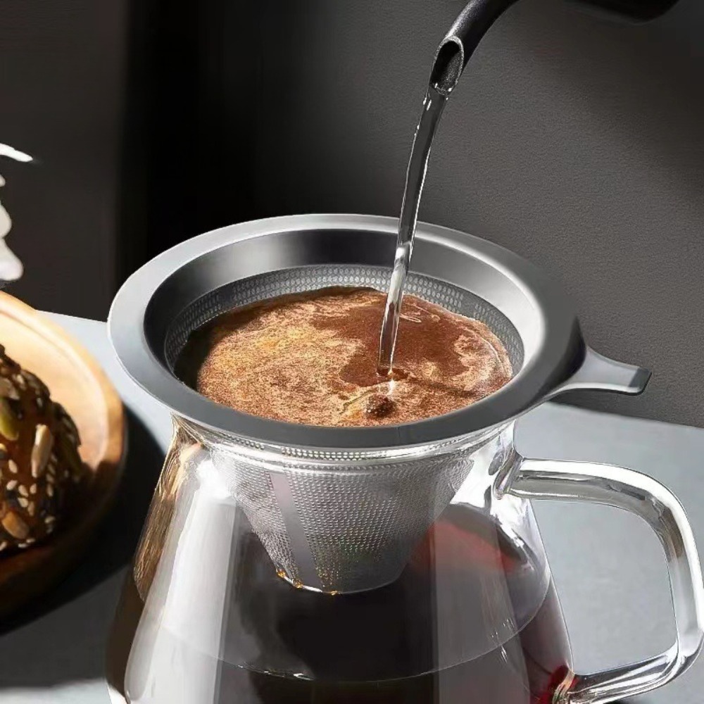 紙を使わない大型再利用可能なコーヒーフィルターストレーナー - Coffee & Tea Difabis のレビューと価格