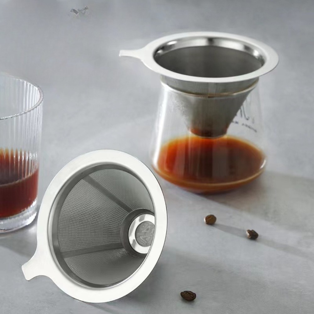 紙を使わない大型再利用可能なコーヒーフィルターストレーナー - Coffee & Tea Difabis のレビューと価格