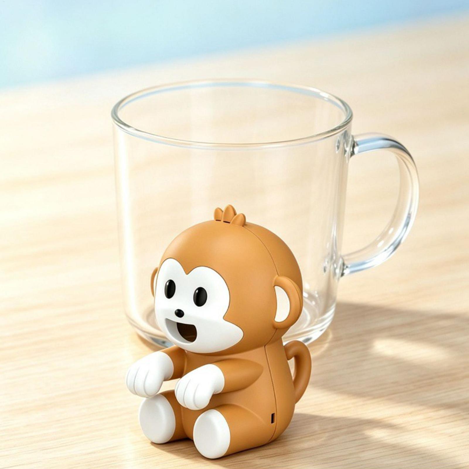 ミニクリップ式カップファン 3段階風量調節 可愛い猿型 ポー - Coffee Tea For Me のレビューと価格