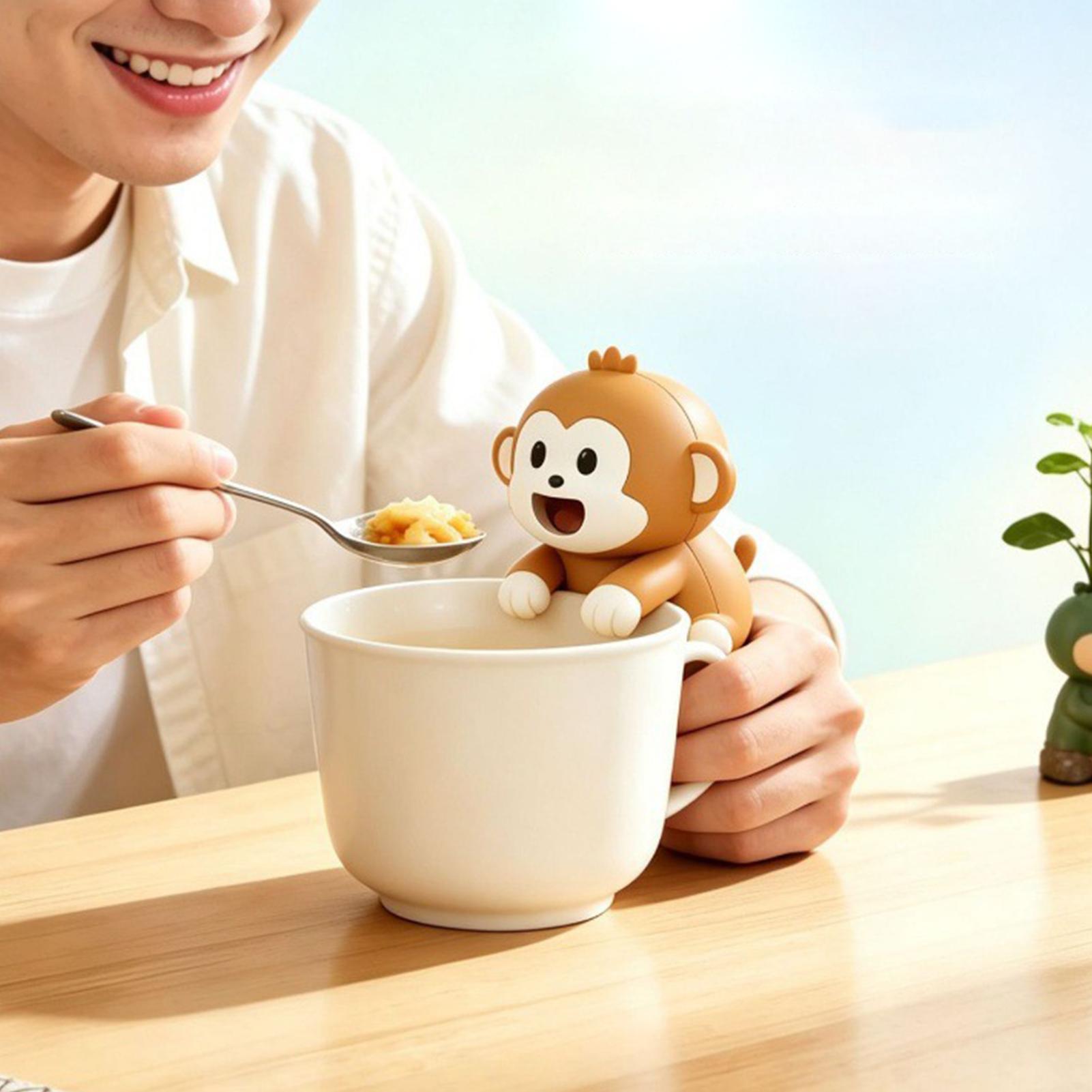 ミニクリップ式カップファン 3段階風量調節 可愛い猿型 ポー - Coffee Tea For Me のレビューと価格