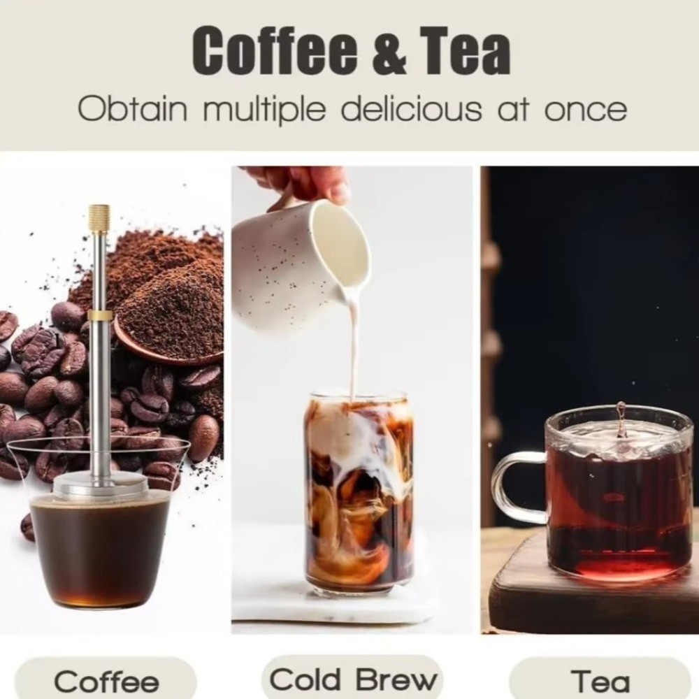 プレス式ティー＆コーヒーインフューザー、極細メッシュ、延長ハ - Coffee Tea Press のレビューと価格