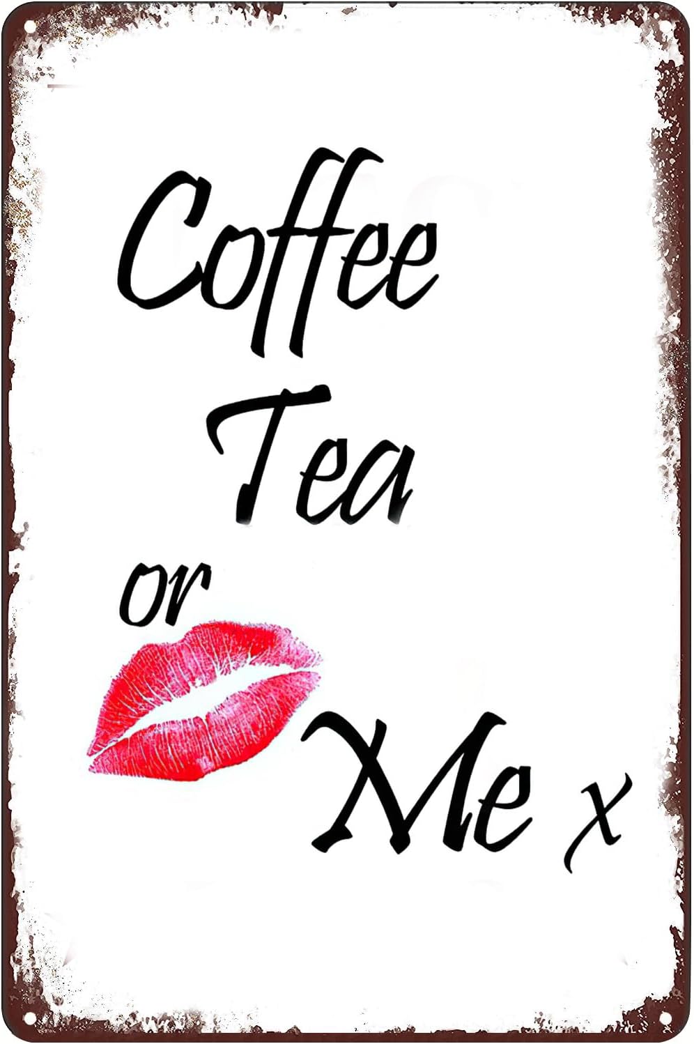コーヒー・ティー・オア・ミー ティンサイン セクシーな赤い唇 - Coffee Tea You And Me のレビューと価格