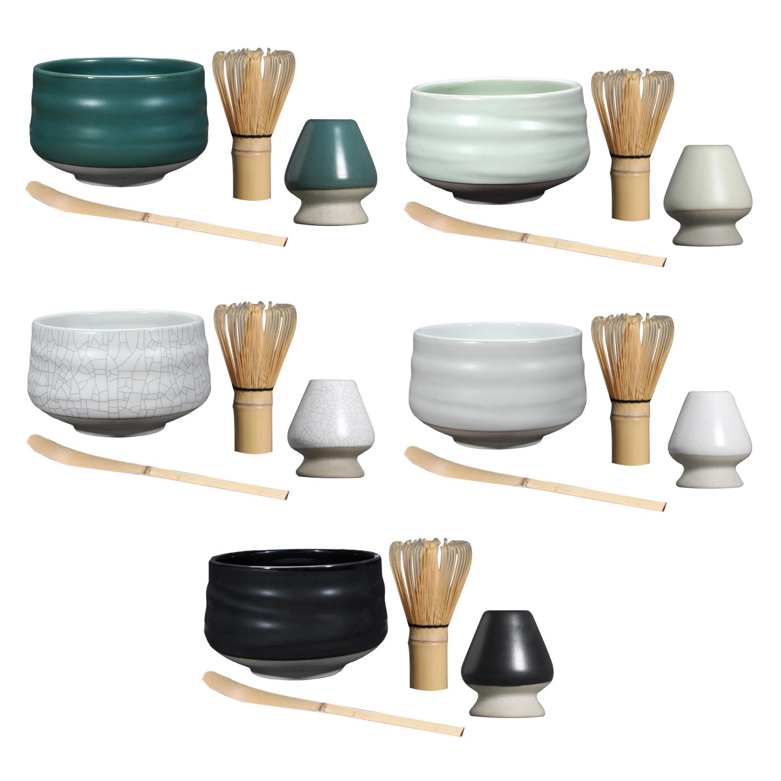 伝統的な抹茶セット、竹製抹茶泡立て器、セラミック泡立て器スタ - Matcha Whisk Set のレビューと価格