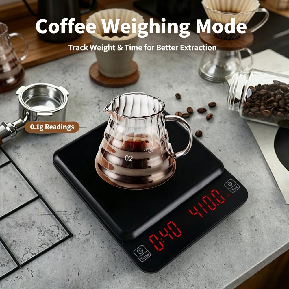 3kg/0.1g高精度デジタルコーヒースケール、LEDポータ - Coffee & Tea Difabis のレビューと価格