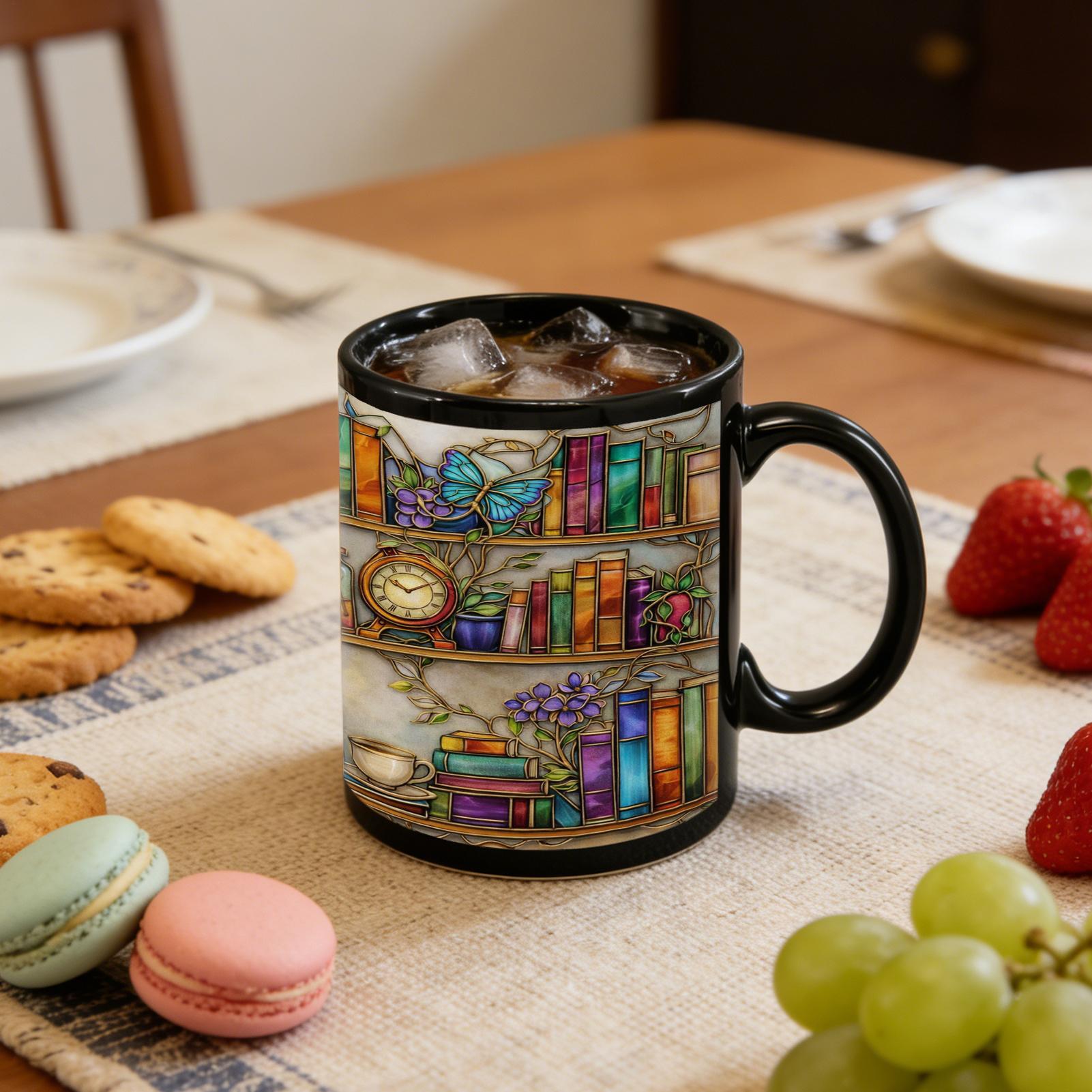 コーヒー用マグカップ猫テーマ耐熱図書館本棚セラミックコーヒー - Coffee Tea Library のレビューと価格