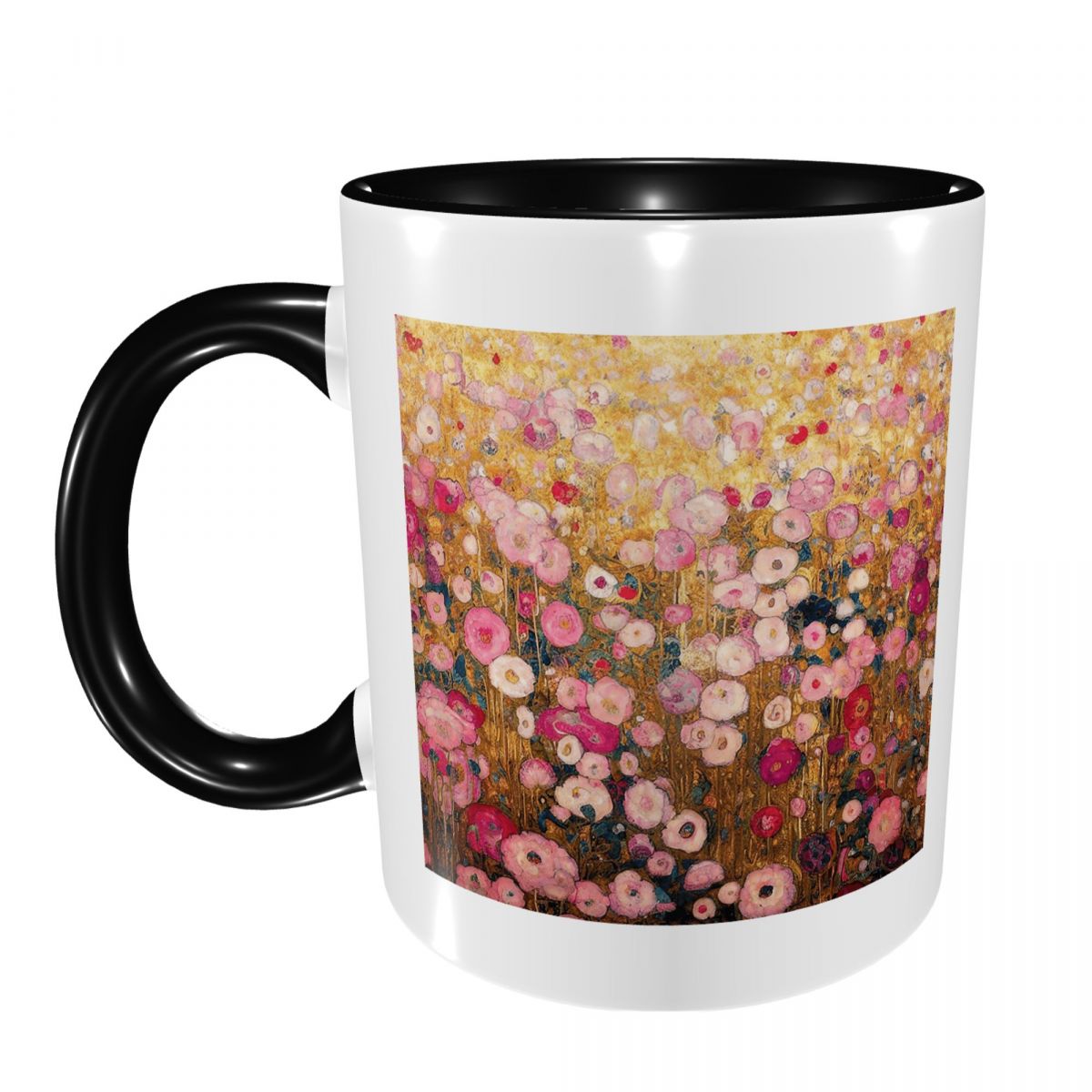 グスタフ・クリムトピンクフラワーガーデンマグ面白いセラミック - Coffee Tea For Garden のレビューと価格