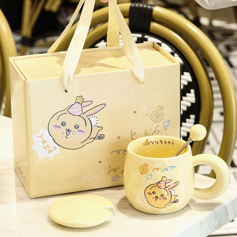 ちいかわうさぎセラミックマグカップ 親友、ガールフレンド、ボ - Coffee Tea Meaning のレビューと価格