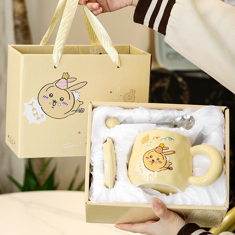 ちいかわうさぎセラミックマグカップ 親友、ガールフレンド、ボ - Coffee Tea Meaning のレビューと価格