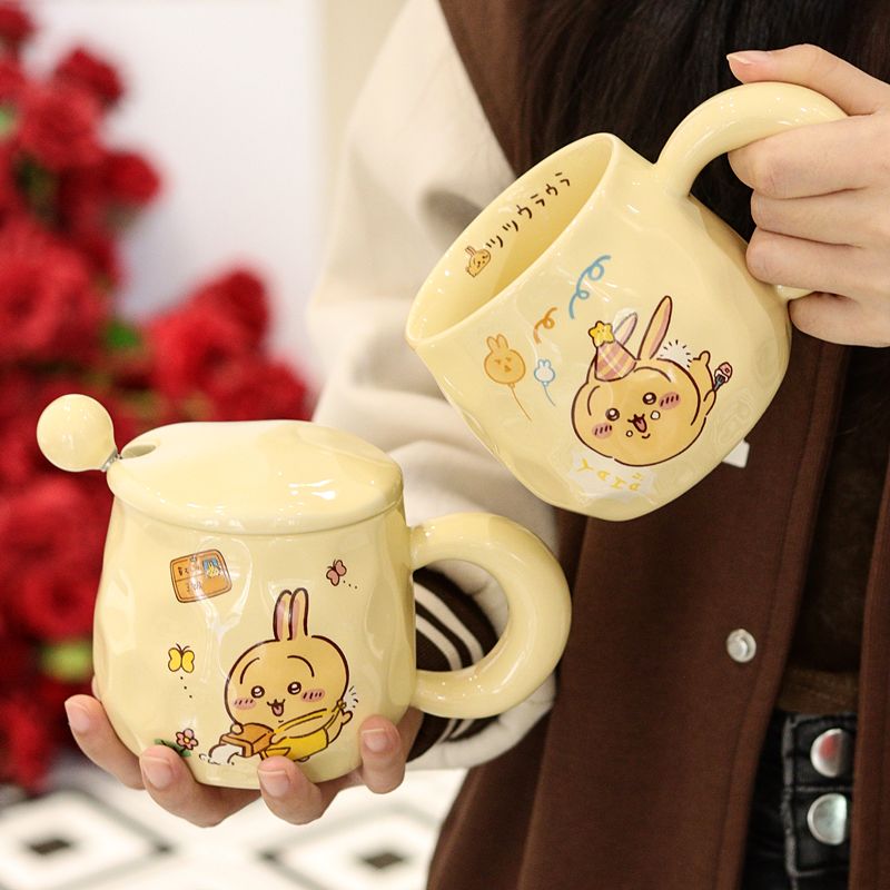 ちいかわうさぎセラミックマグカップ 親友、ガールフレンド、ボ - Coffee Tea Meaning のレビューと価格