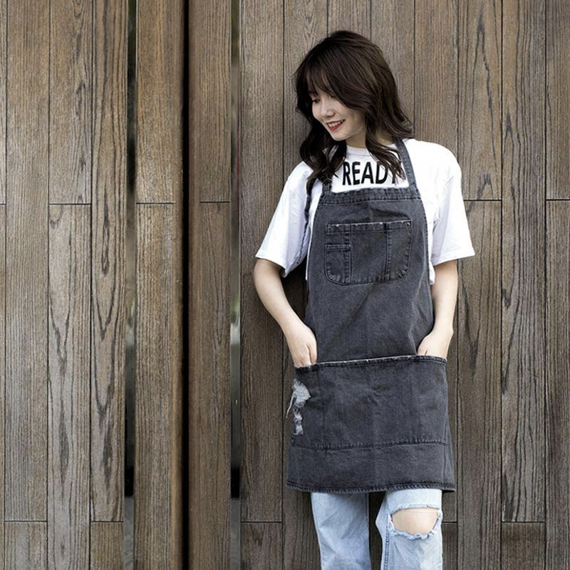 日本製ウォッシュコットンデニムエプロン、拡大コーヒーショップ - Coffee Tea For Garden のレビューと価格