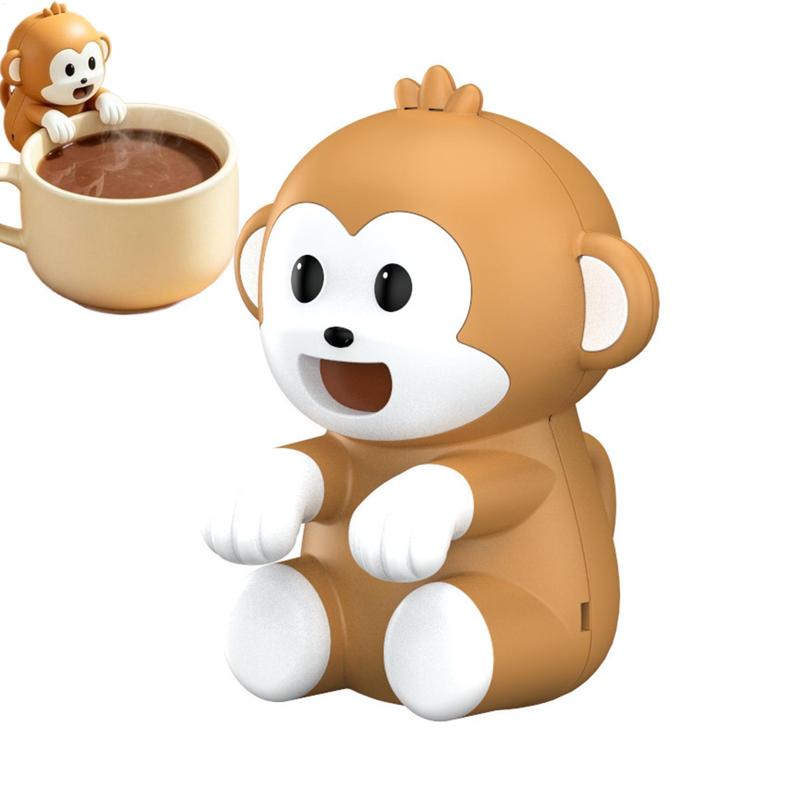 ミニクリップ式カップファン 3段階風量調節 可愛い猿型 ポー - Coffee Tea For Me のレビューと価格