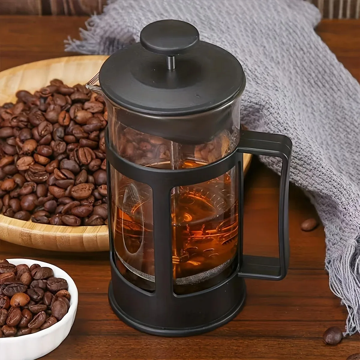 コーヒーフレンチプレスポットフィルター高ホウケイ酸ガラスハン - Coffee Tea Press のレビューと価格