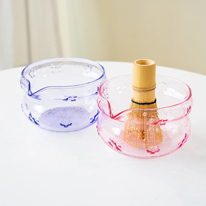 4-8個入りガラス製蝶ネクタイ型抹茶泡立て器セット、注ぎ口付 - Matcha Whisk Set のレビューと価格