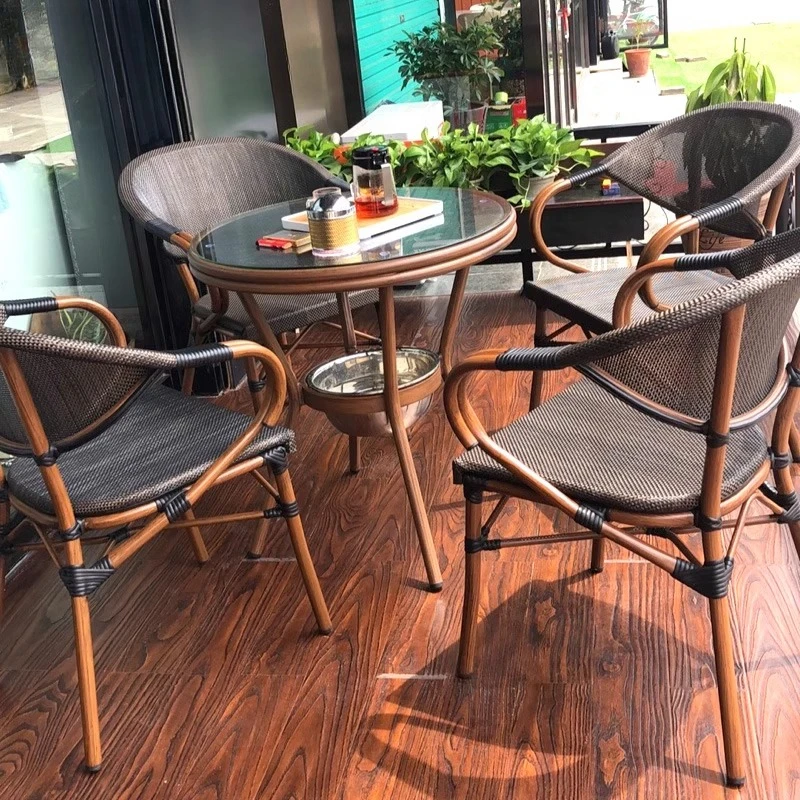 屋外ガーデンラタン中庭ラタンティーテーブルチェアセットカフェ - Coffee Tea For Garden のレビューと価格