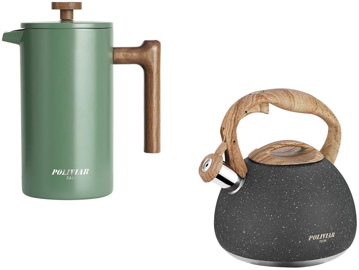 POLIVIAR 34オンス フレンチプレス コーヒーメーカ - Coffee Tea Press のレビューと価格