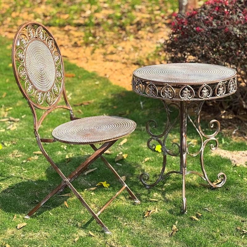 ガーデンヨーロピアンレトロ錬鉄製のテーブルと椅子、シンプルで - Coffee Tea For Garden のレビューと価格