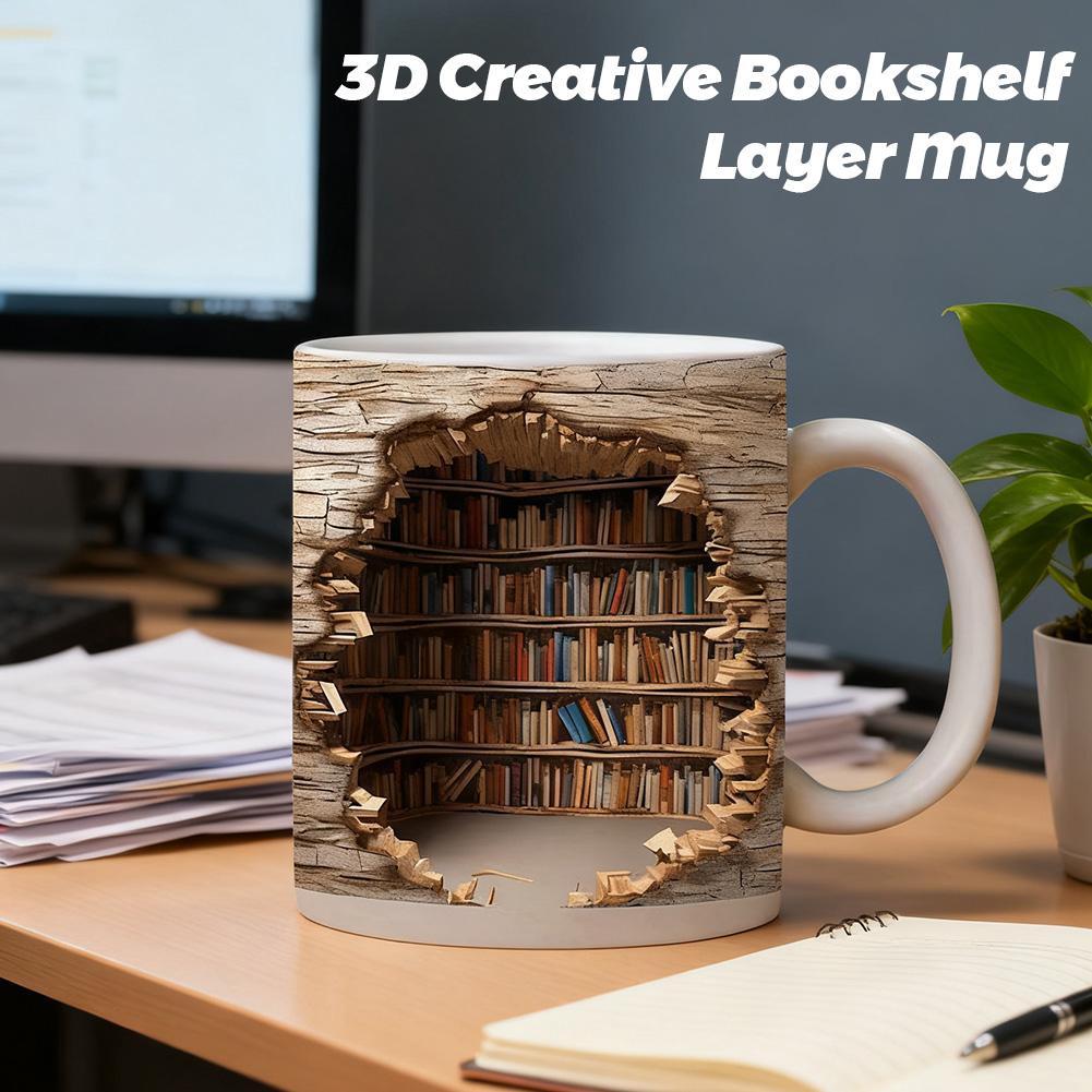 3Dクリエイティブスペースデザインマグカップコーヒーカップク - Coffee Tea Library のレビューと価格