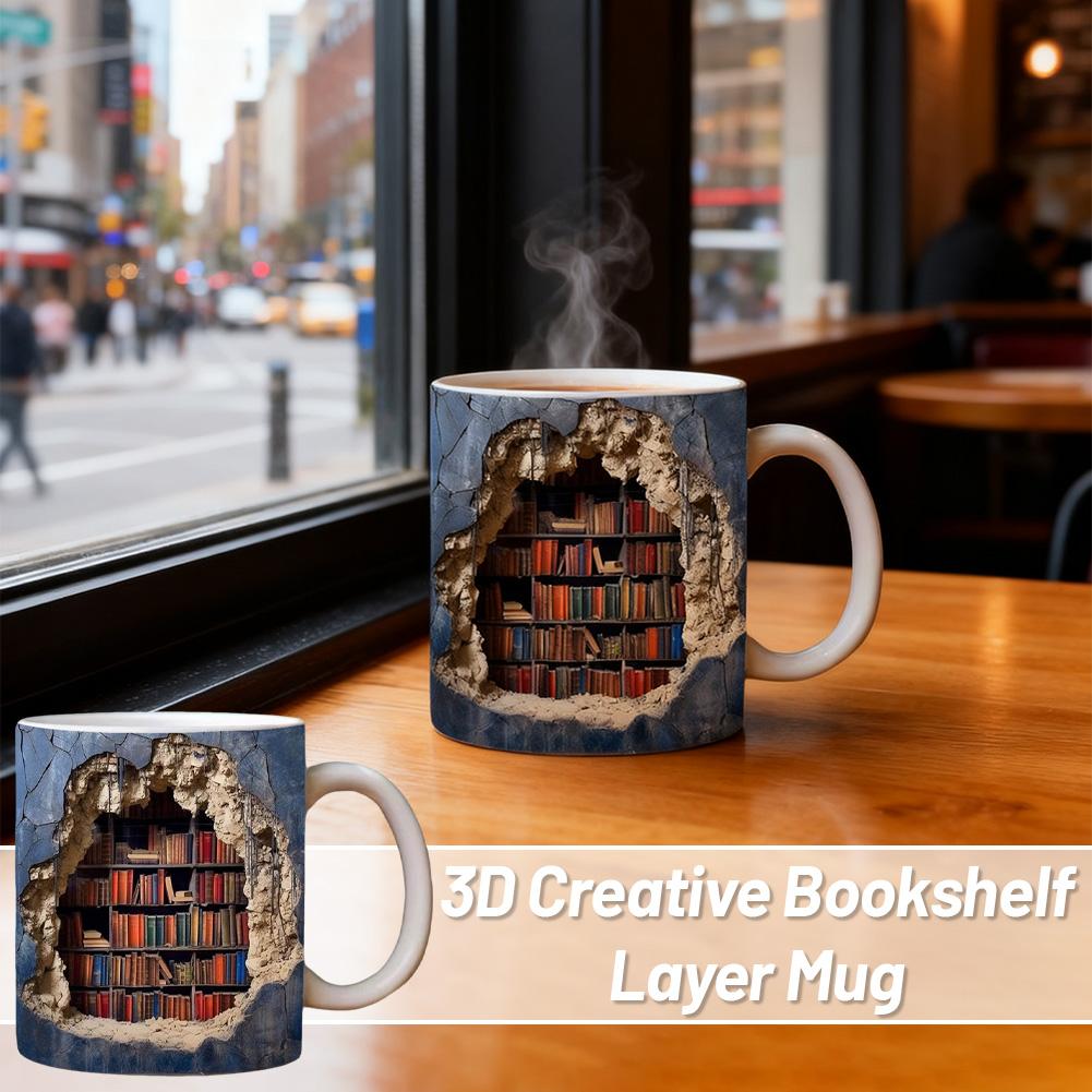 3Dクリエイティブスペースデザインマグカップコーヒーカップク - Coffee Tea Library のレビューと価格