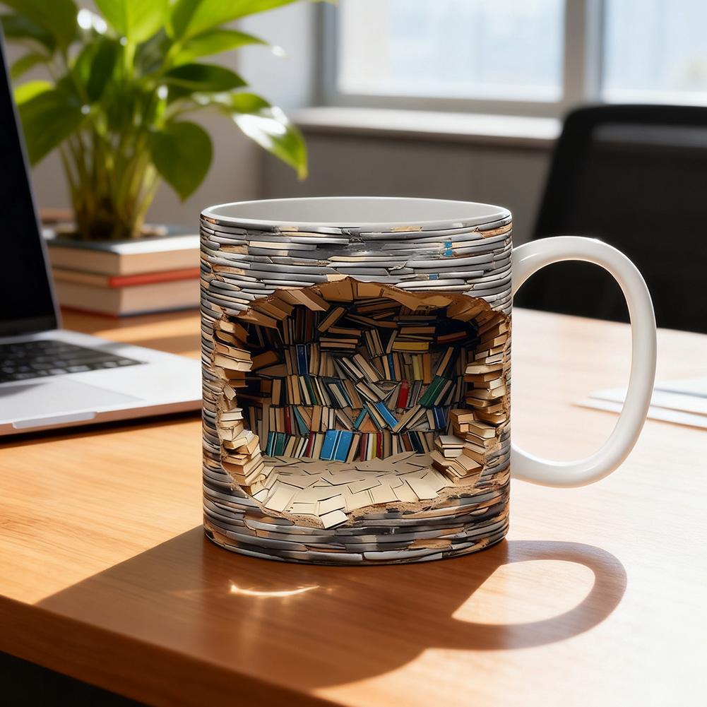 3Dクリエイティブスペースデザインマグカップコーヒーカップク - Coffee Tea Library のレビューと価格