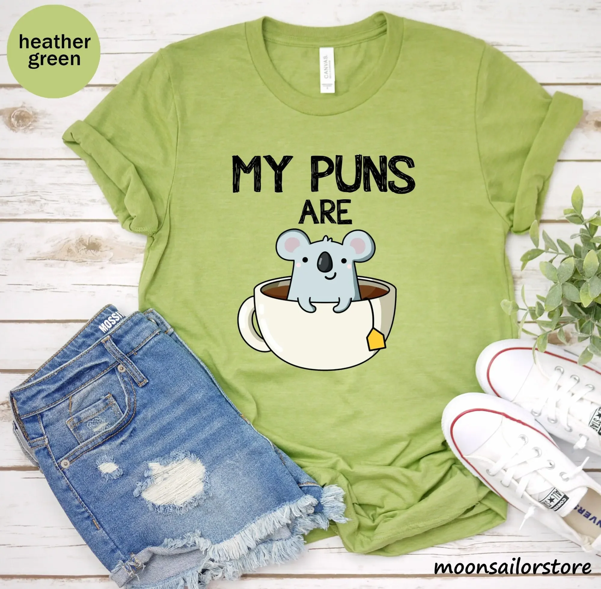 私のダジャレはコアラティー Tシャツ ジョークダジャレ品質愛 - Coffee Tea Jokes のレビューと価格