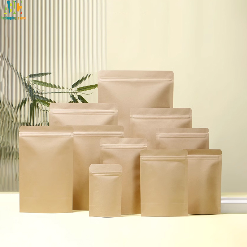 印刷クラフト紙ジッパーバッグ、再利用可能な自己密封式キャンデ - Coffee Tea Day のレビューと価格
