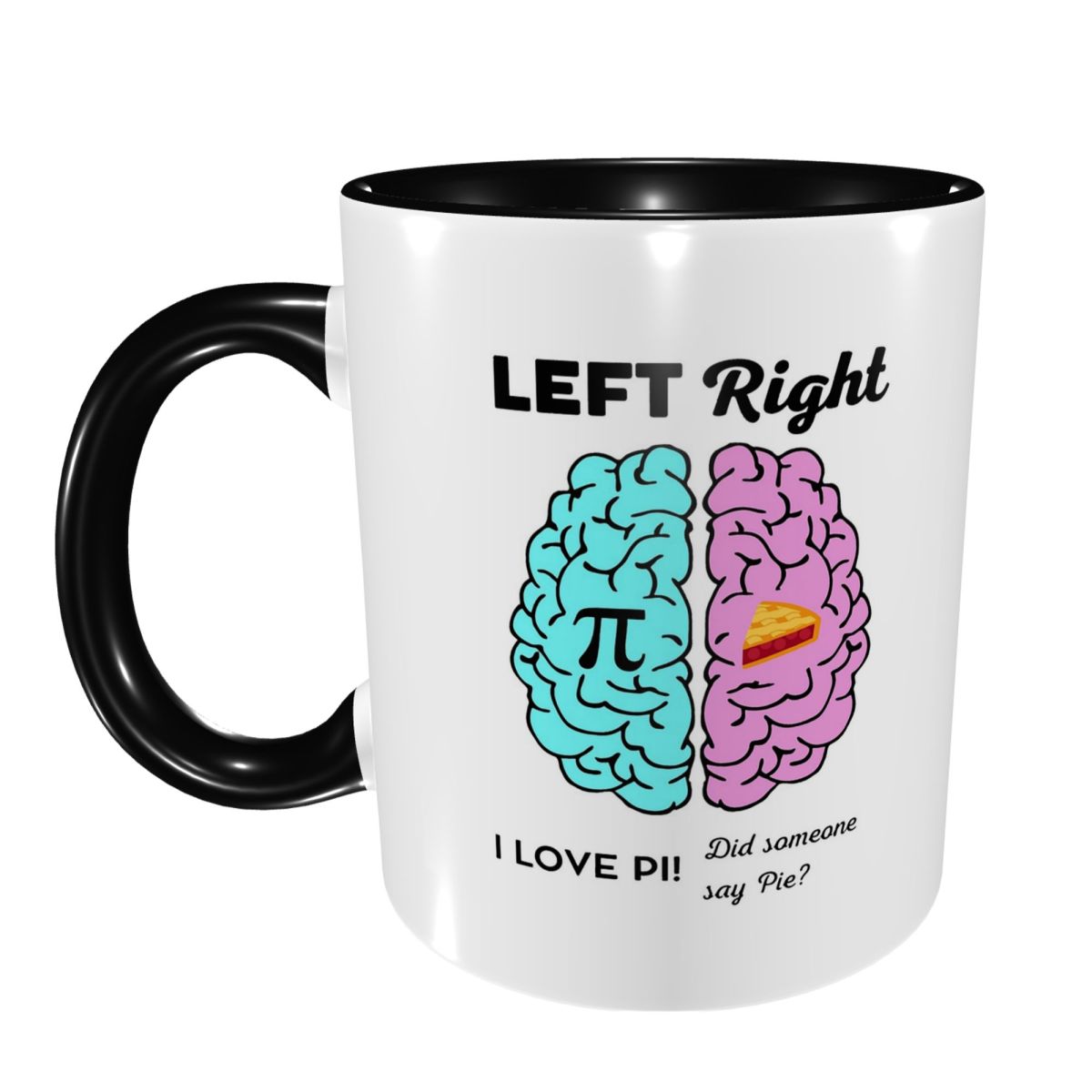 左脳・右脳半球パイパイ数学ジョークマグ面白いセラミックコーヒ - Coffee Tea Jokes のレビューと価格