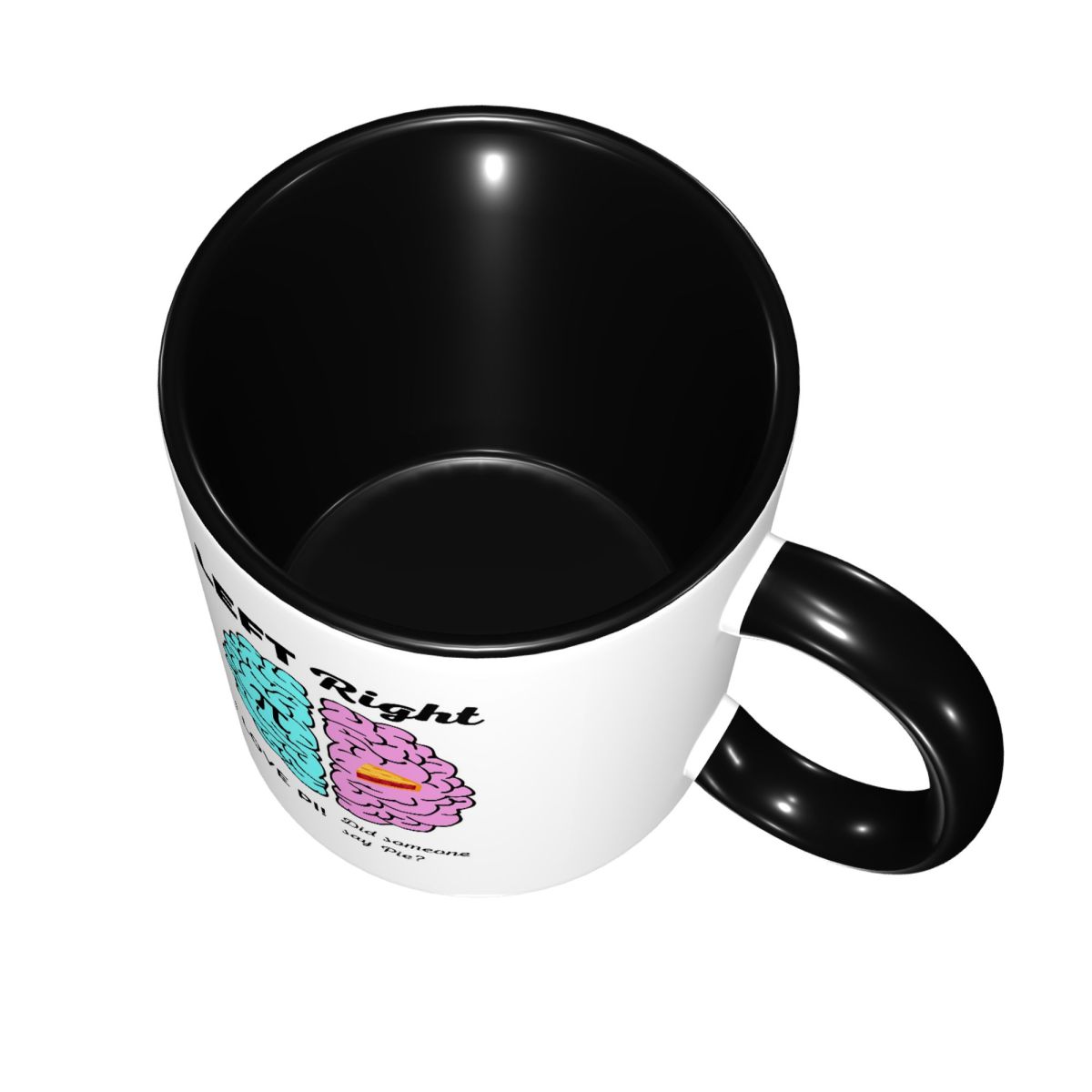 左脳・右脳半球パイパイ数学ジョークマグ面白いセラミックコーヒ - Coffee Tea Jokes のレビューと価格