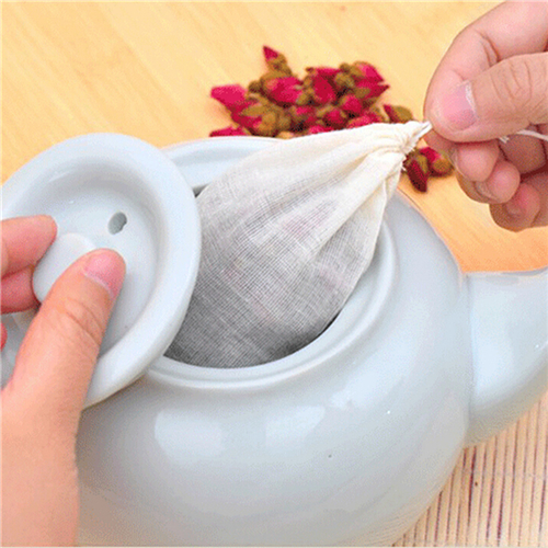 コットンティーバッグ,1または10個,モスリン,お茶,ハーブ - Coffee Tea For Garden のレビューと価格