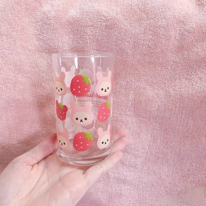 リラックマ ガラスカップ かわいい漫画のイチゴ柄 透明ドリン - Coffee Tea Shop のレビューと価格