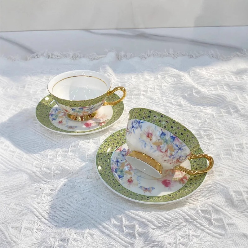 高級感のあるカップとプレート、エナメルカラー、ガーデンアフタ - Coffee Tea For Garden のレビューと価格
