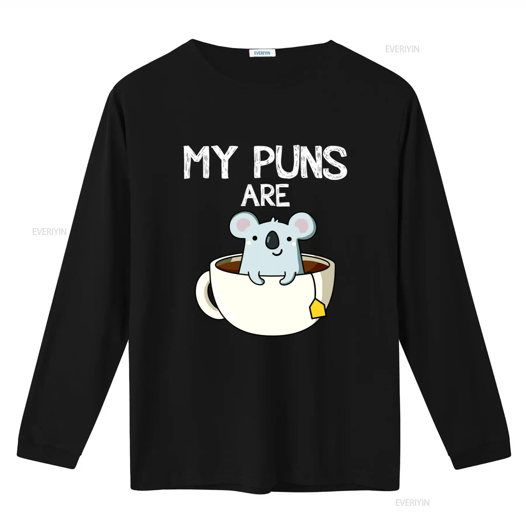面白い言葉遊びが入ったコアラ茶デザインTシャツ、コーヒー愛好 - Coffee Tea Jokes のレビューと価格