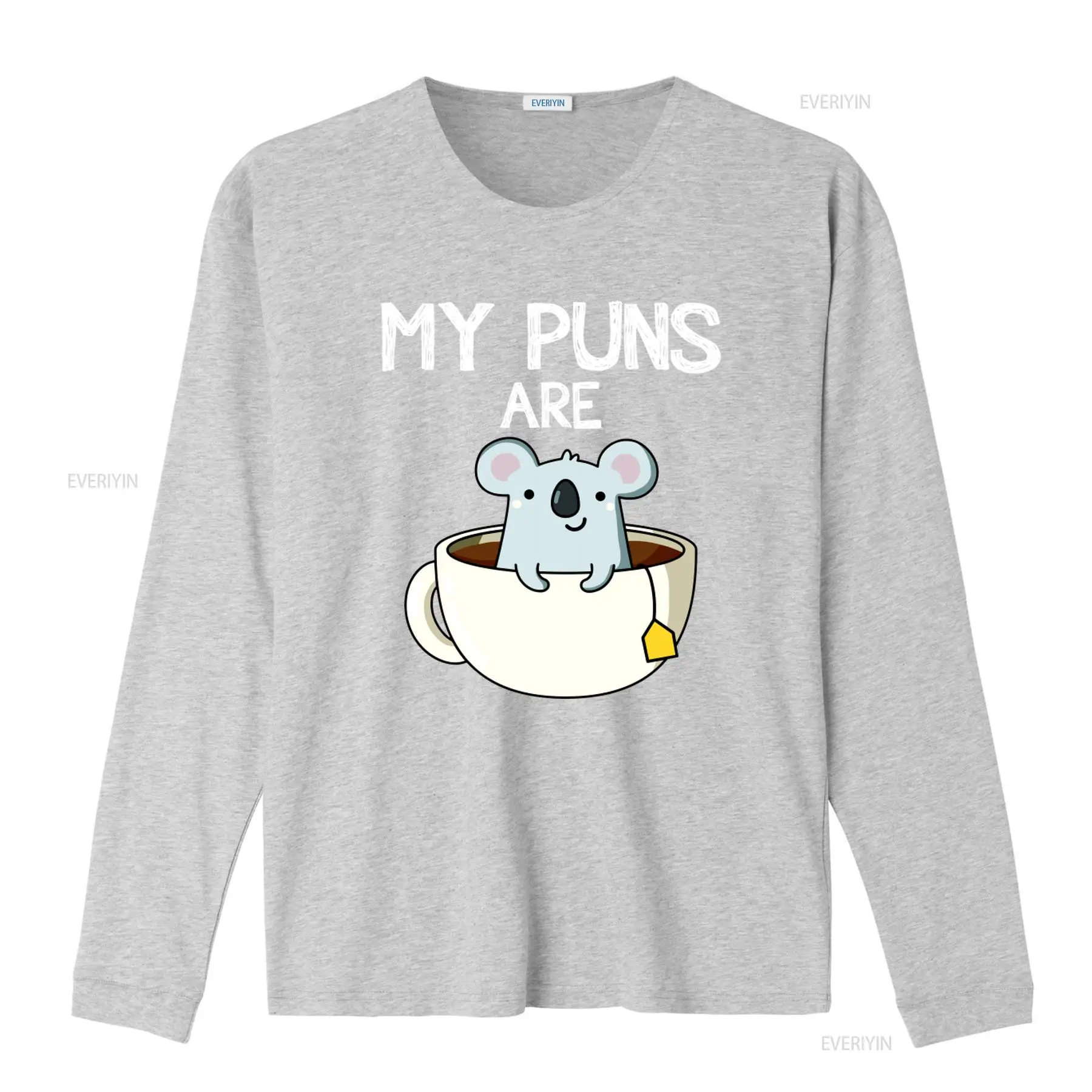 面白い言葉遊びが入ったコアラ茶デザインTシャツ、コーヒー愛好 - Coffee Tea Jokes のレビューと価格