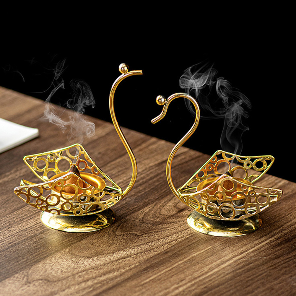 1組の鉄製白鳥デスクトップ装飾セット エレガントな金属製白鳥 - Coffee Tea Library のレビューと価格